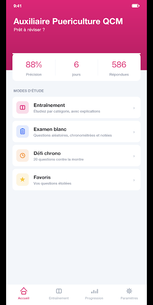Auxiliaire Puériculture QCM Screenshot 0
