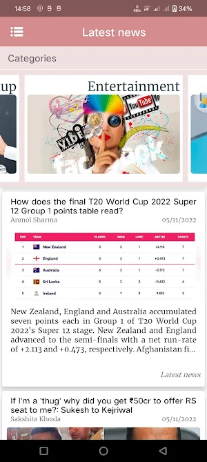 Last News Screenshot 1