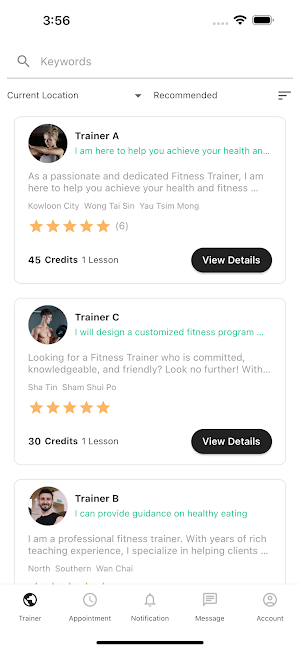 GoGetGym Fitness Trainer App Screenshot 0