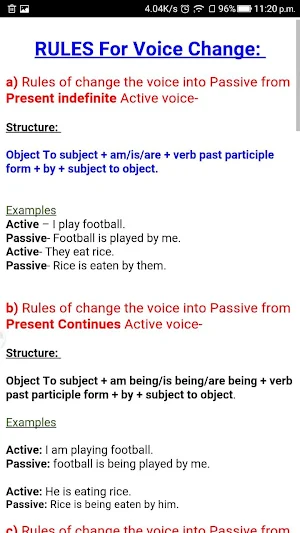 Active voice passive voice converter Screenshot 2