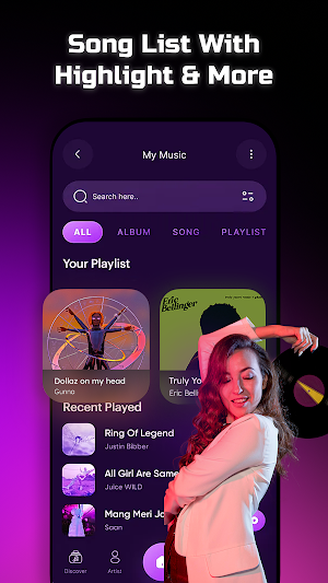 Music Player Galaxy S25 Screenshot 1