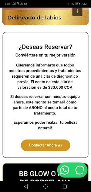 Servicios de Estética Bogotá Screenshot 1
