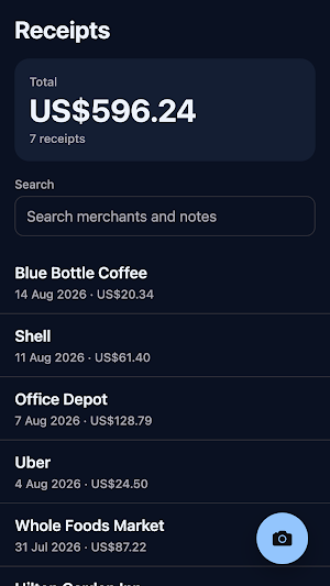 SnapReceipt: Receipt Scan Screenshot 0