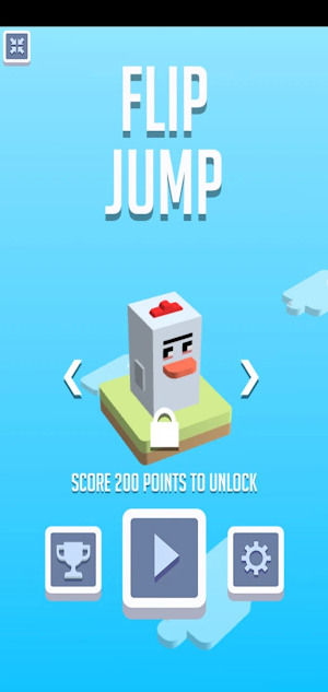 O Aventureiro Azul Flip Jump Screenshot 2