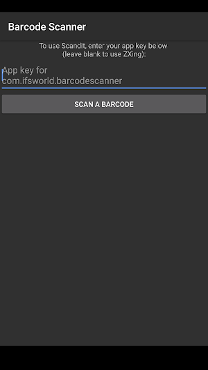 IFS Barcode Scanner 9 Screenshot 0