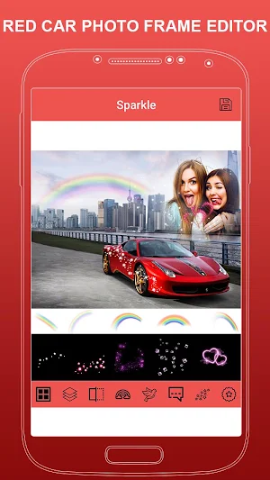 Red Car Photo Frame Editor Screenshot 1