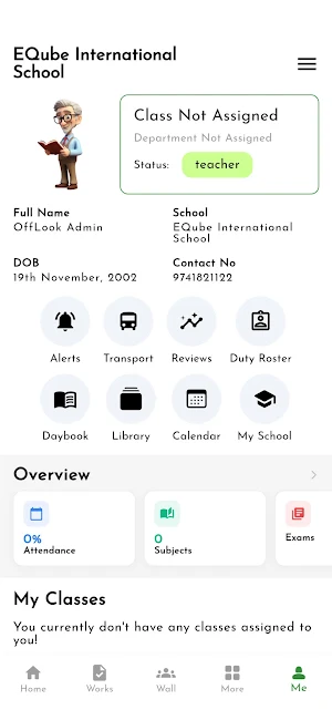 EQube International School App Screenshot 2