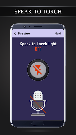 Speak to Torch Light - Clap to flash light Screenshot 3