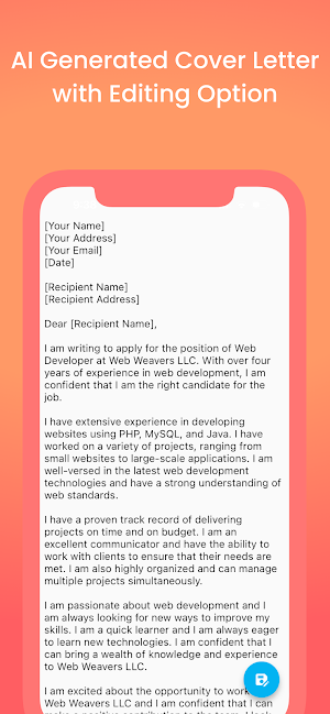 CoverCraft - AI Cover Letter Screenshot 2
