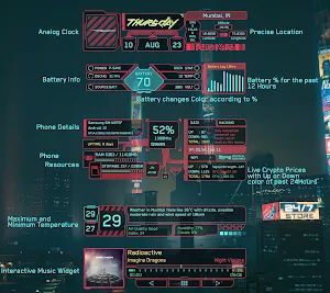 Cyberpunk KWGT Widget Screenshot 0