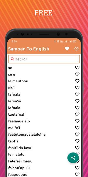 Samoan To English Dictionary O Screenshot 0