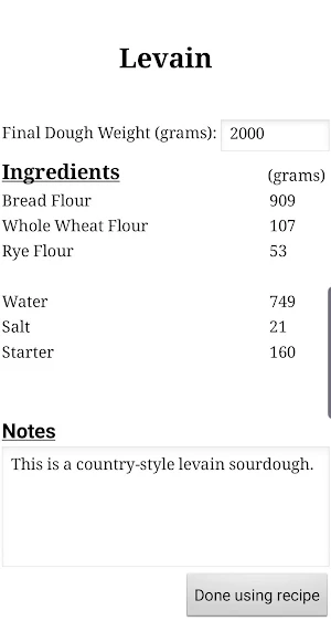 Bread Baker's Formulas Screenshot 0
