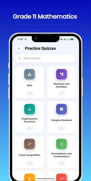 Grade 11 Mathematics Practice Screenshot 1