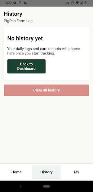 PigPen Farm Log Screenshot 2