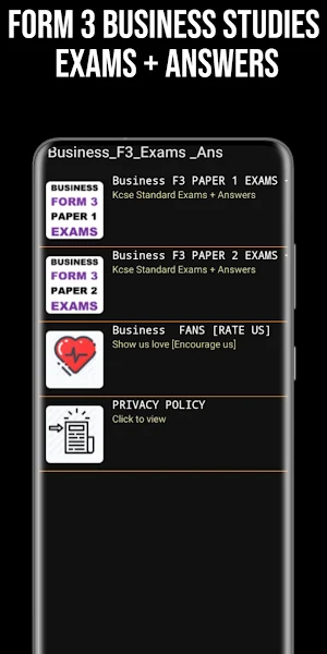 Business Form 3 Exams +Answers Screenshot 0