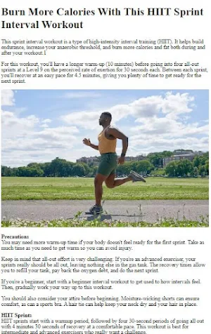 Sprint Training Tutorial Screenshot 1