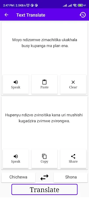 Chichewa To Shona Translator Screenshot 1