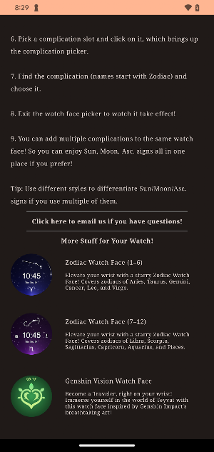 Zodiac Complication Screenshot 3
