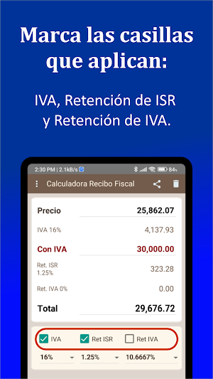Calculadora Recibo Fiscal Screenshot 2