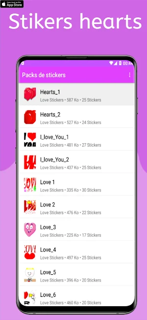 stikers for love Screenshot 0