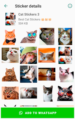 Cute Cat Stickers for WhatsApp Screenshot 2