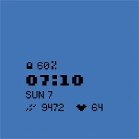 Retro Digital Pixel Watch Face
