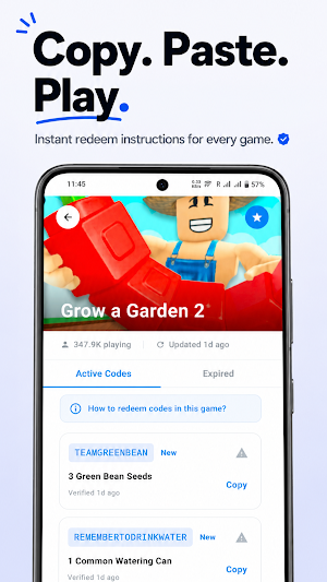 Roblox Codes: CodeVault Screenshot 1