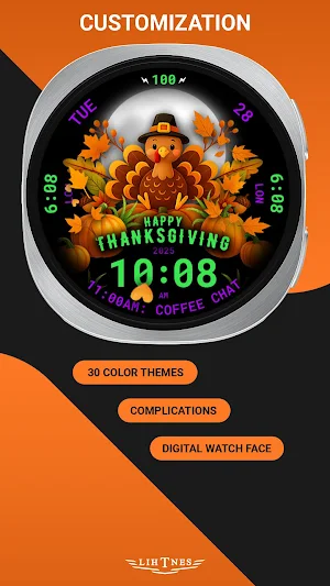 Thanksgiving Watch Face 119 Screenshot 1