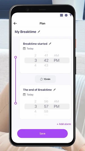 Breaktime - Social Alarm, Timer, Scheduler Screenshot 2