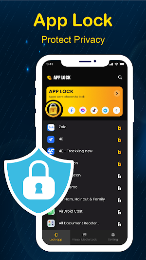 App lock with Pin, Fingerprint Screenshot 0