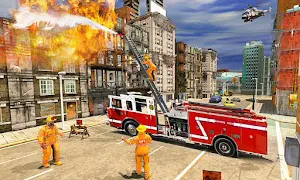 Fire Engine Truck Driving : Emergency Response Screenshot 0