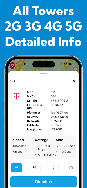 Cellular Towers Locator Screenshot 3
