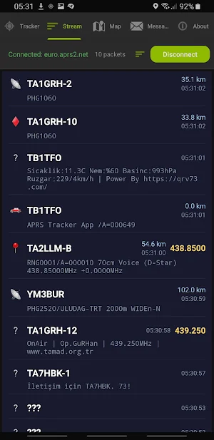 APRS Tracker Pro Screenshot 2
