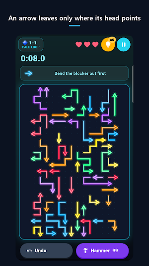 Arrow Escape: Neon Maze Puzzle Screenshot 1