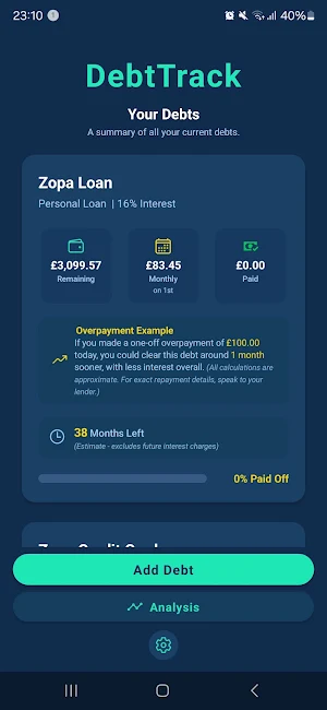 DebtTrack: Track Debt Easily Screenshot 0