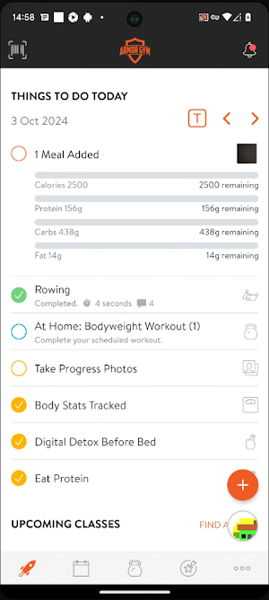 Armor Gym Online Portal Screenshot 1