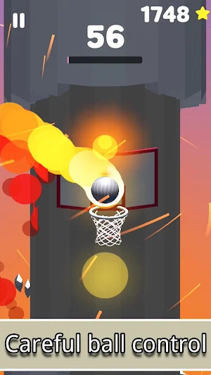 Dancing basketball-Fun casual jump a jump game Screenshot 1