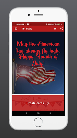 4th Of July Card creator Screenshot 0