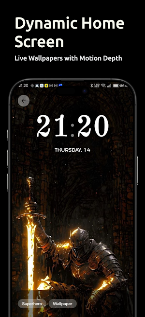 Depth Wallpapers & Live Clock Screenshot 3