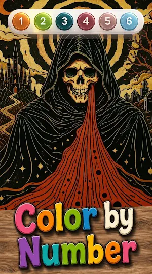 Color Skull by Number Screenshot 2