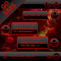THEME GO SMS DARK SPACE RED
