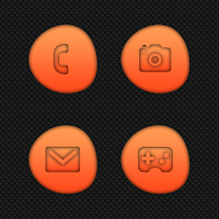 Pebbles Orange Icons