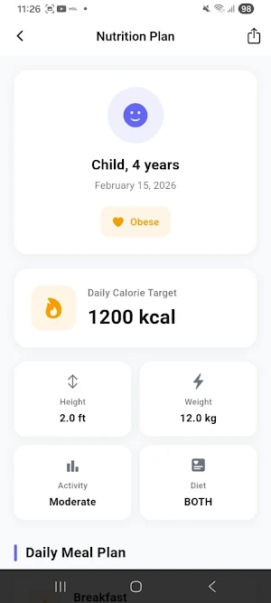 Nutrition Planner Screenshot 0