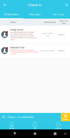 ClubWise for Staff Screenshot 3