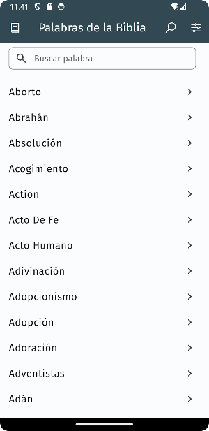 Diccionario Bíblico Teológico Screenshot 0