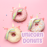 Cute Wallpaper Unicorn Donuts Theme
