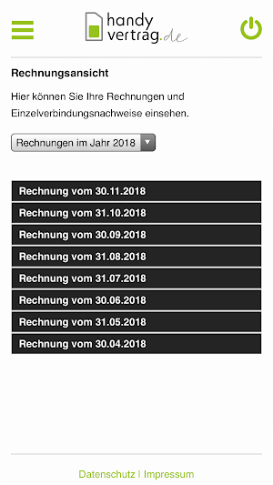 handyvertrag.de Servicewelt Screenshot 1