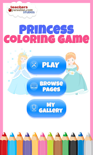 Fairytale Princess Coloring Book for Girls Screenshot 0