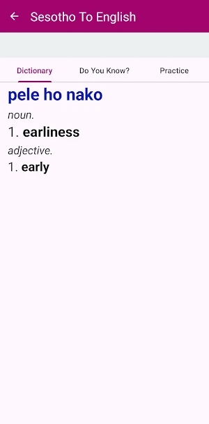 Sesotho To English Dictionary Screenshot 3