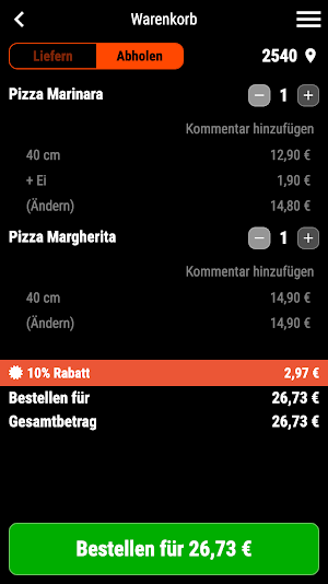 Pizza Haus Bad Vöslau Screenshot 1